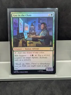 Guy in Chair FOIL X1 NM Marvel's Spider Man MTG - Image 1