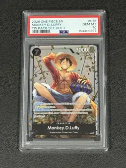 2026 ONE PIECE PROMOS TIN PACK SET VOL.2 #075 MONKEY D. LUFFY PSA 10 - Image 1