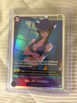 One Piece Card Game TCG English OP04-064 Ms. All Sunday SR Pack Fresh NM T6 - Image 1