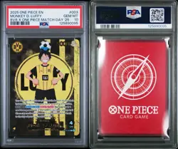 2025 ONE PIECE PROMOS BVB X ONE PIECE MATCH DAY 2025 #003 MONKEY D. LUFFY PSA 10 - Image 3