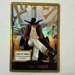DON!! Card Gold Frame Mihawk OP14 - The Azure Sea's Seven | One Piece Card Game - Image 1