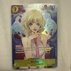 One Piece TCG Stussy Alt Art SR OP-013 Carrying On His Will English - Image 1