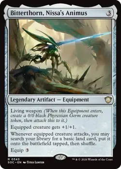 MTG [SOC-343 NM] Bitterthorn, Nissa's Animus - Image 1