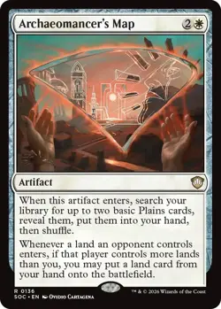 MTG [SOC-136 NM] Archaeomancer's Map - Image 1