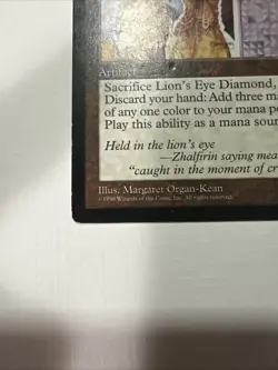 Magic The Gathering Lion’s Eye Diamond MTG Mirage 1996 Vintage Rare Nice MP - Image 2