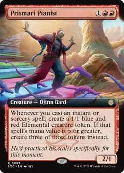 MTG - [SOC - 82 ] Prismari Pianist (Extended Art) - Commander: Secrets of Str... - Image 1