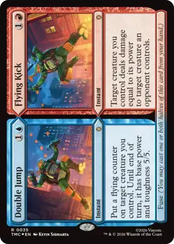 MTG - [TMC - 35] Double Jump // Flying Kick (Surge Foil) Commander: Teenage M... - Image 1