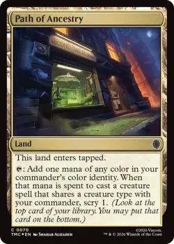 MTG - [TMC - 70] Path of Ancestry (Surge Foil) Foil Commander: Teenage Mutant... - Image 1