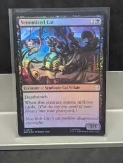 Venomized Cat FOIL X1 NM Marvel's Spider Man MTG - Image 1