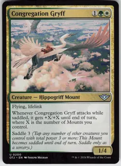 MTG Congregation Gryff 200 Outlaws of Thunder Junction U Normal NM - Image 1