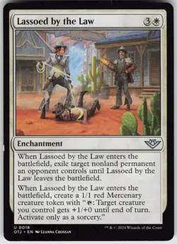 MTG Lassoed by the Law 18 Outlaws of Thunder Junction U Normal NM - Image 1