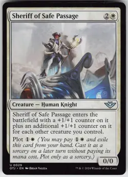 MTG Sheriff of Safe Passage 29 Outlaws of Thunder Junction U Normal NM - Image 1