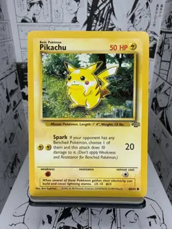 Vintage Pokemon Pikachu 60/64 Red Cheeks & Japanese Pikachu No. 025 Jungle Card - Image 2