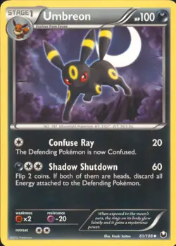 Umbreon (61) Uncommon Dark Explorers 61/108 NM Pokemon Card TCG - Image 1