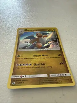 Swirl Dragonite 96/149 Sun And Moon Cosmos Holo Pokemon Promo Card Free Shipping - Image 1