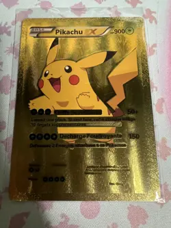 Carta Pokemon FAN-ART: Pikachu EX [Basic] - GOLD CARD - Image 1
