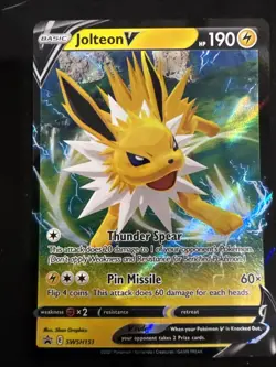Pokemon Jolteon V Promo Full Art Holo SWSH: Sword & Shield SWSH151 HP 190 Card - Image 2