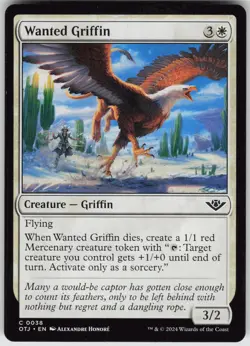 MTG Wanted Griffin 38 Outlaws of Thunder Junction C Normal NM - Image 1