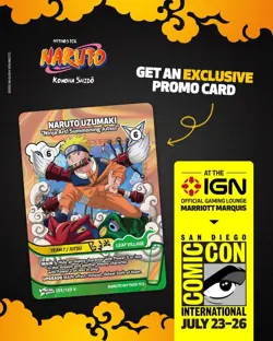 SDCC26 Naruto Mythos TCG Naruto Uzumaki IGN Promo Card Exclusive Presale - Image 1