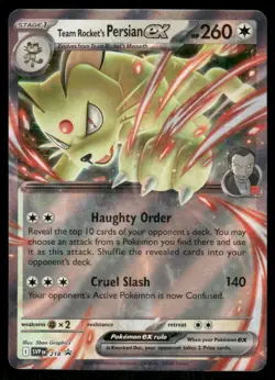 Team Rocket's Persian ex - Promo SV: Scarlet & Violet Promo Cards 218 NM - Image 1