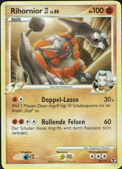 Pokemon Card Trading Card Game Rise of the Rivals No. 32/111 Rihornior - Image 1