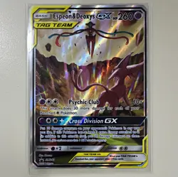 Pokemon - Espeon & Deoxys GX Promo - SM240 TAG TEAM - Holo - Mint Condition Card - Image 1