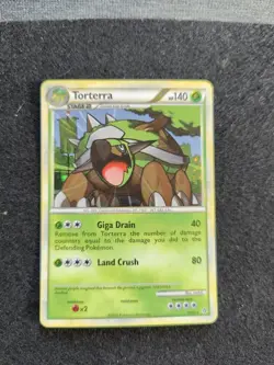 Torterra 10/95 2010 HGSS Unleashed Set Pokemon Card Holo Rare - Image 2