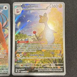Pokemon TCG Crown Zenith 2-Card Holo Lot Tauros 096/086 Ampharos 090/086 - Image 3