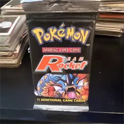 Pokemon TCG Team Rocket Sealed Booster Pack 11 Cards 1-Pack English WOTC 1999 - Image 1
