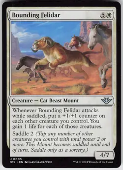 MTG Bounding Felidar 5 Outlaws of Thunder Junction U Normal NM - Image 1