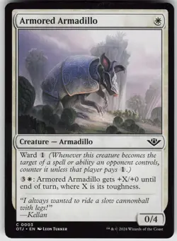 MTG Armored Armadillo 3 Outlaws of Thunder Junction C Normal NM - Image 1