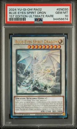 YUGIOH 25TH ANNV RARITY COLL II EN030 BLUE EYES SPIRIT DRGN 1ST ED UR PSA 10 - Image 1