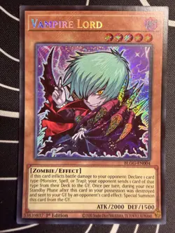 Vampire Lord (SECRET RARE) BLGG-EN004 (NM) 1st Edition Yu-Gi-Oh! Konami - Image 1