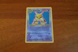Pokemon Base Set Alakazam Shadowless Holo 001/102 - Image 1