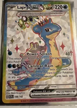 Lot Of 3 Pokemon Cards - Mew V, Lapras EX, & Poke’ Pad All Double Rare - Image 2