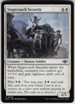 MTG Stagecoach Security 30 Outlaws of Thunder Junction C Normal NM - Image 1