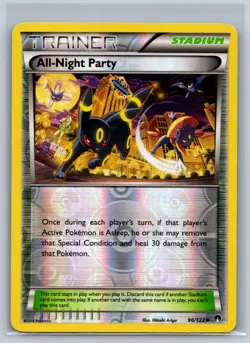All-Night Party 96/122 Uncommon BREAKpoint Pokemon Reverse Holo Lightly Played - Image 1
