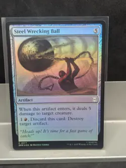 Steel Wrecking Ball FOIL X1 NM Marvel's Spider Man MTG - Image 1