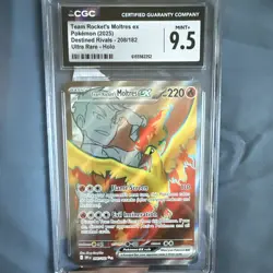 Pokemon TCG SV10 Team Rocket's Moltres ex #208/182 Ultra Rare Holo CGC 9.5 - Image 1