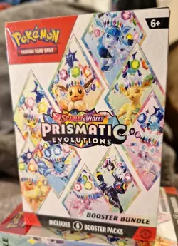 Pokemon TCG Scarlet & Violet Prismatic Evolutions Booster Bundle 6 Packs Sealed - Image 1