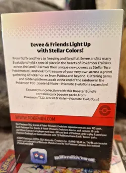 Pokemon TCG Scarlet & Violet Prismatic Evolutions Booster Bundle 6 Packs Sealed - Image 3