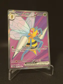 Pokemon TCG ME04: Chaos Rising Beedrill ex 098/086 Holo NM - Image 1