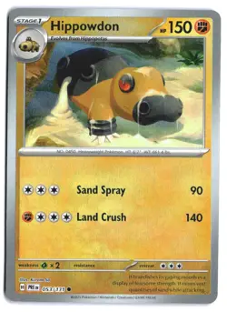 HIPPOWDON (MASTER BALL PATTERN) 053/131 Common Prismatic Evolutions NM - Image 2