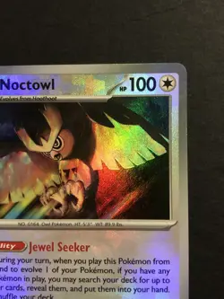 Pokemon Noctowl (Master Ball Pattern) Holo 078/131 Prismatic Evolutions Rare NM - Image 4