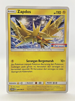 Special Pokemon TCG Indonesia Zapdos Promo 086/SM-P Indomaret Stamp - Image 1