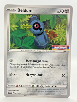 Special Pokemon TCG Indonesia Beldum Promo 051/S-P Indomaret Stamp Exclusive - Image 1