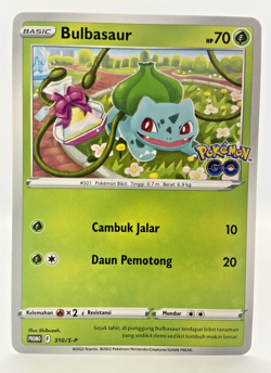 Special Pokemon GO TCG Indonesia Bulbasaur 310/S-P Promo - Image 1