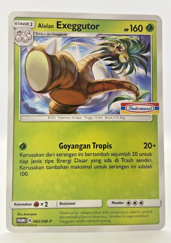 Special Pokemon TCG Indonesia Alolan Exeggutor Promo 082/SM-P Indomaret Stamp - Image 1