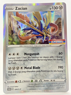 LIMITED Pokemon TCG Indonesia Zacian Promo 026/S-P Indomaret Stamp - Image 1