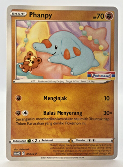 Special Pokemon TCG Indonesia Phanpy Promo 050/S-P Indomaret Stamp - Image 1